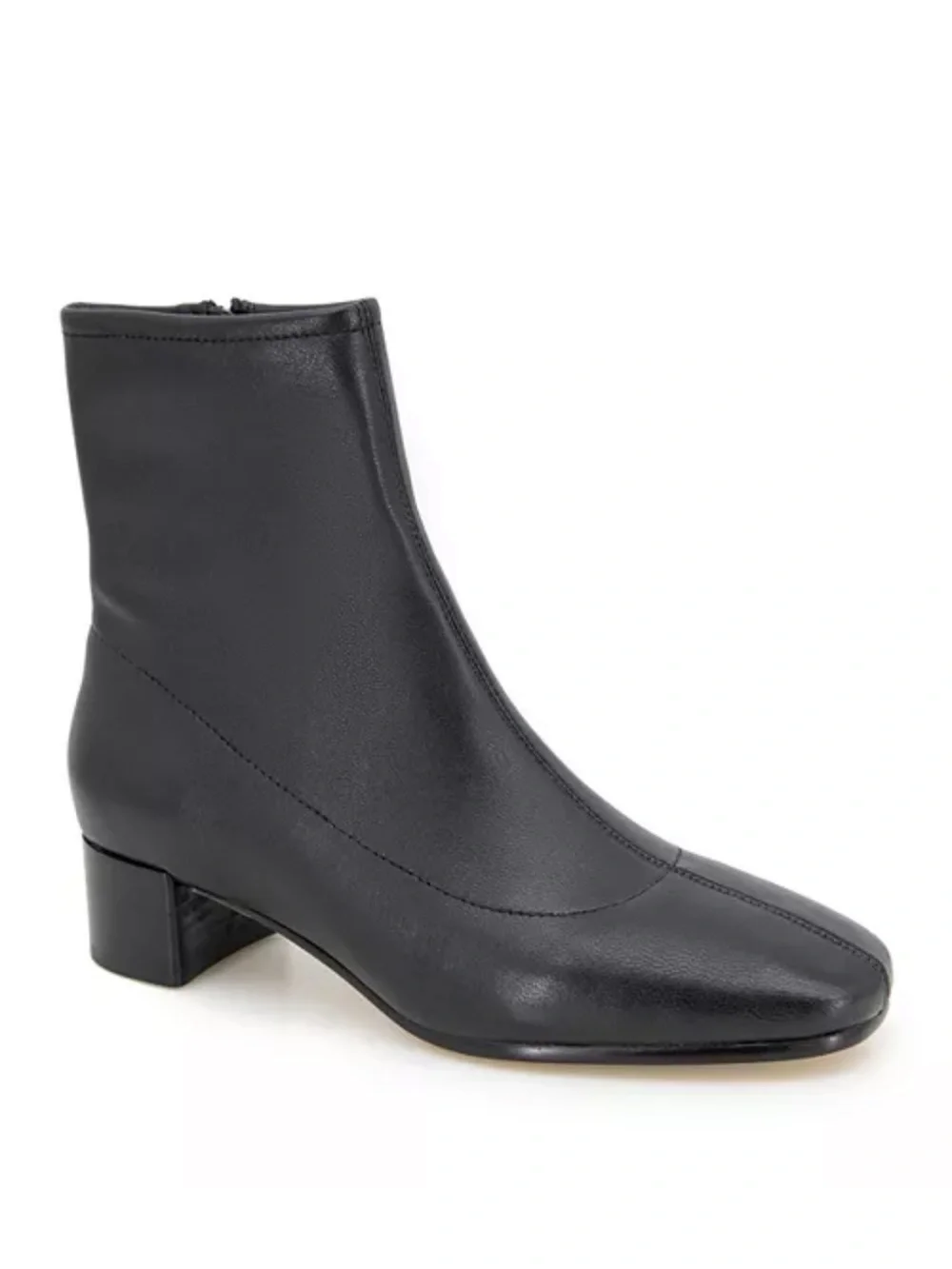 SPLENDID Women’s Betty Block Heel Leather Booties in Black - Size 7.5M